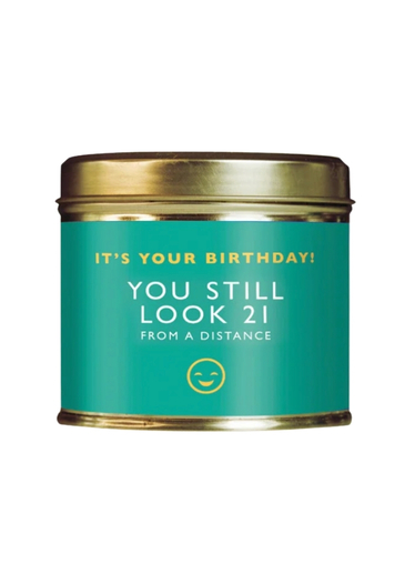 Scented Candle In Tin - You Still Look 21 - Shearer Candles